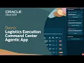 Logistics Execution Command Center Agentic App Demo