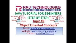 Java tutorial for Beginners 2 Object Oriented Concepts RajTechnologies