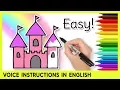 How to Draw a CASTLE Easy Drawings for Kids