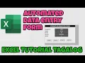 Automated Data Entry Form Excel Tutorial Tagalog