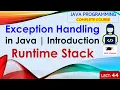 L44 Exception Handling in Java Introduction Runtime Stack Java Programming Lectures in Hindi