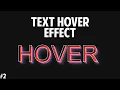 Creative Text Hover Effect Pure CSS Tutorial Tutorial
