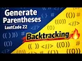 LeetCode 22 Generate Parentheses Backtracking Easy Trick Hindi
