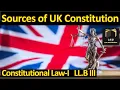 Sources of UK Constitution Constitution Law LL B III