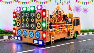 Mini dj truck setup | cardboard mini dj truckkese banaye | mini dj setup loading | dj wala, dj gadi