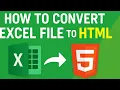 How to Convert an Excel File to HTML Exporting Excel Sheets to HTML Quick and Easy
