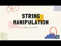 String Manipulation in Python Class 11 Master Python Strings I CS-083