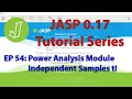 JASP Tutorial Independent Samples t-tests -