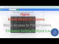 Nginx block direct IP access block access to Enhance security reduce server load