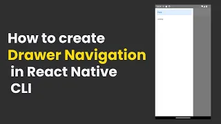 How to create Drawer Navigation in React Native Create Drawer Navigations in React Native