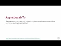 8 6 ThreadLocal and AsyncLocal Variables