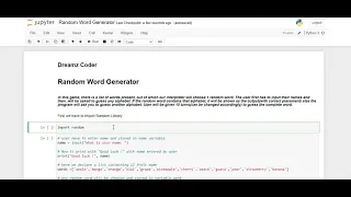 Random word generator Python Project Beginner