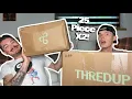 DOUBLE ThredUp Rescue Box of 25 Mystery Clothing Items Will We Get Trash or Treasure