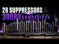 300 Blackout Suppressor Comparison - 28 cans