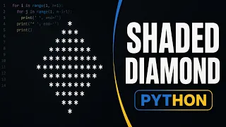 How to solve Shaded Diamond Pattern in python program