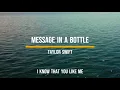 Download Lagu Taylor Swift - Message In A Bottle 8D (Taylor's Version) (From The Vault) (Lyric Video)