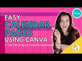 How to Create Calendar Pages in Canva