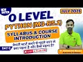 O Level Python M3-R5 1 Syllabus and Course Introduction GyanXp