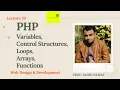 How to use Loops Arrays Functions in PHP Urdu Hindi Lecture 20