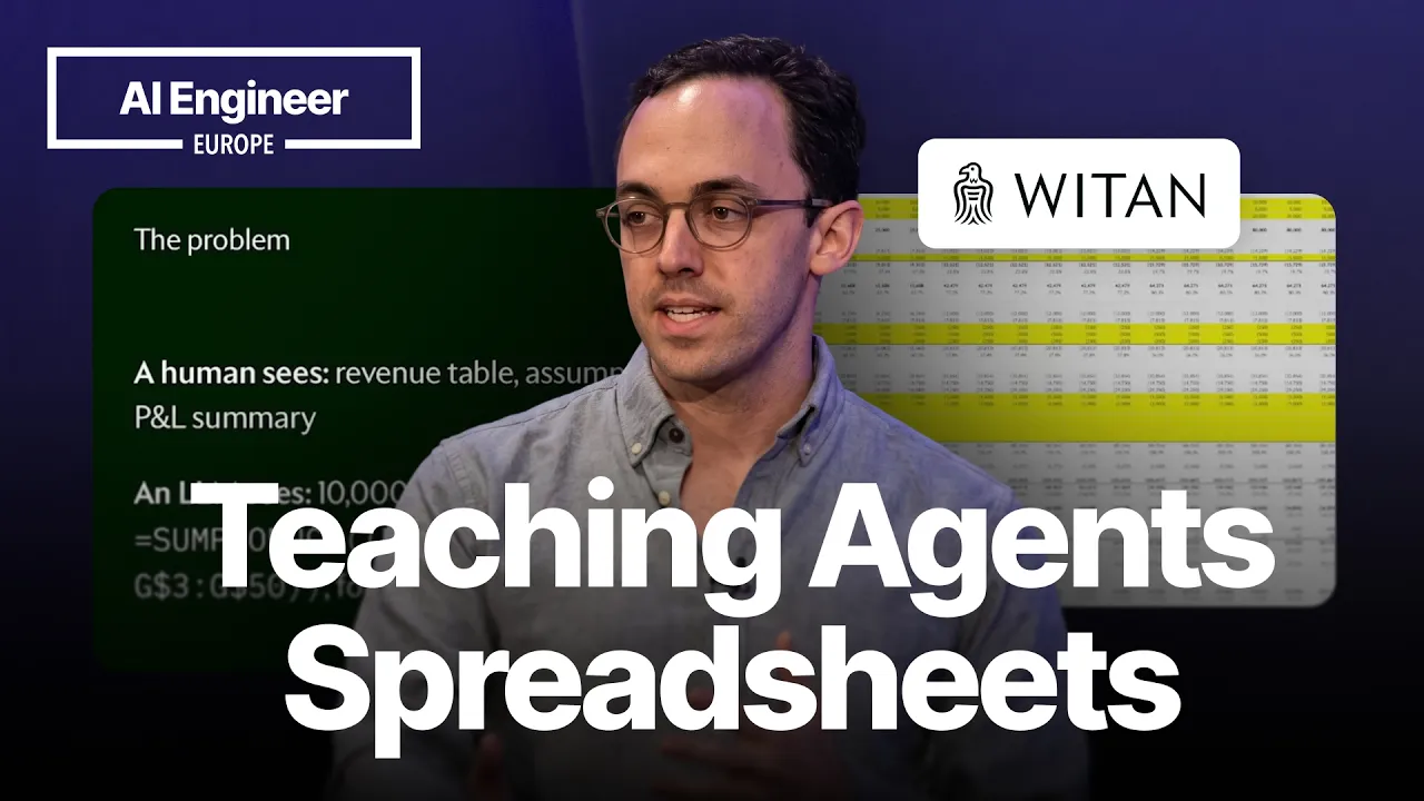 Teaching Coding Agents to do Spreadsheets - Nuno Campos, Witan Labs: video thumbnail