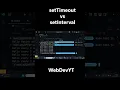 JavaScript setTimeout vs setInterval in 60 Seconds JS Tutorial