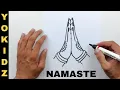 How To Draw Namaste Hands Namaste Hands For Diwali