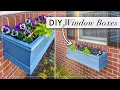 DIY Window Planter Box How to Build Window Boxes Painted Window Box Ideas
