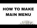 How to make main menu in its magic engine ITsMagicWeMadeTheImpossible