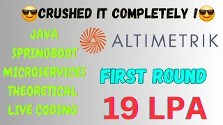 Real-Time Coding Interview Java Spring Boot Microservices Maven SQL Altimetrik