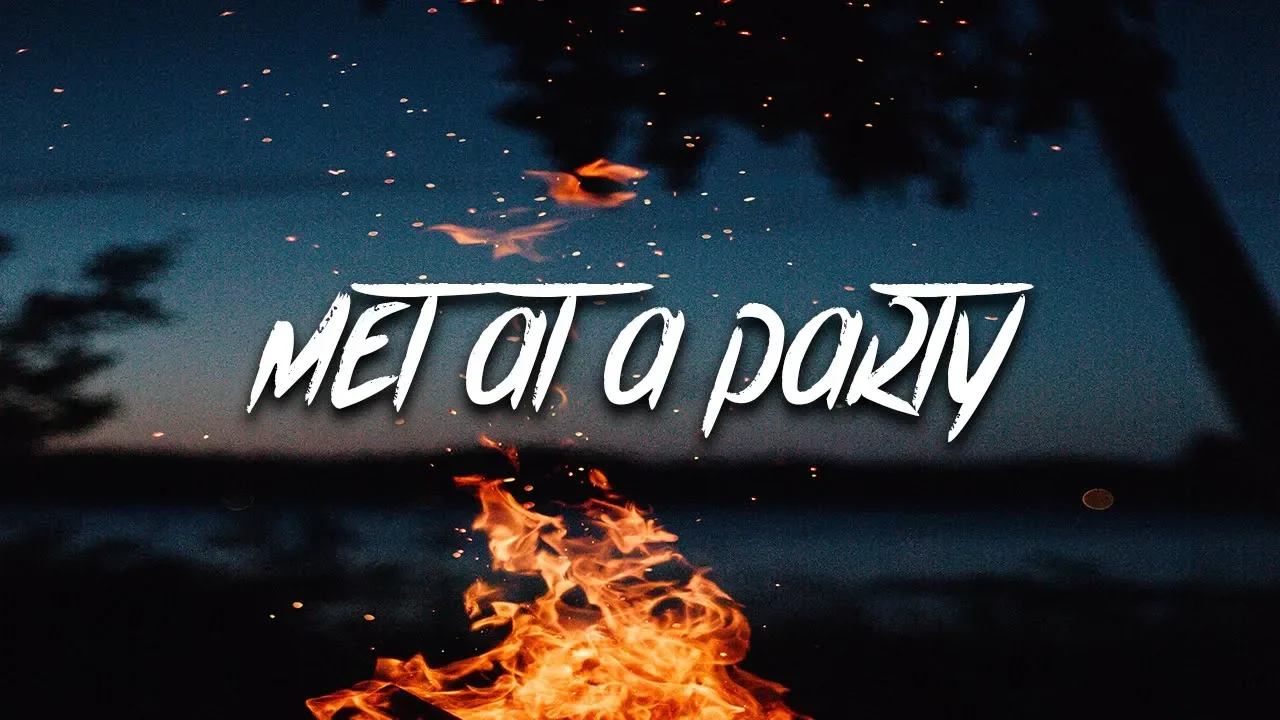 Powfu - met at a party (Lyrics) feat. Kuzu Mellow