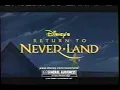 Lagu 2002 Disney's Peter Pan Return To Neverland Commercial