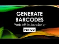 How to Generate Barcode using PDF co Web API in JavaScript