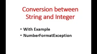 Conversion Between String And Integer - Hindi