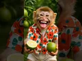 Cute Baby Monkey Tastes Limes and Laughs! 🍋😂- Funny