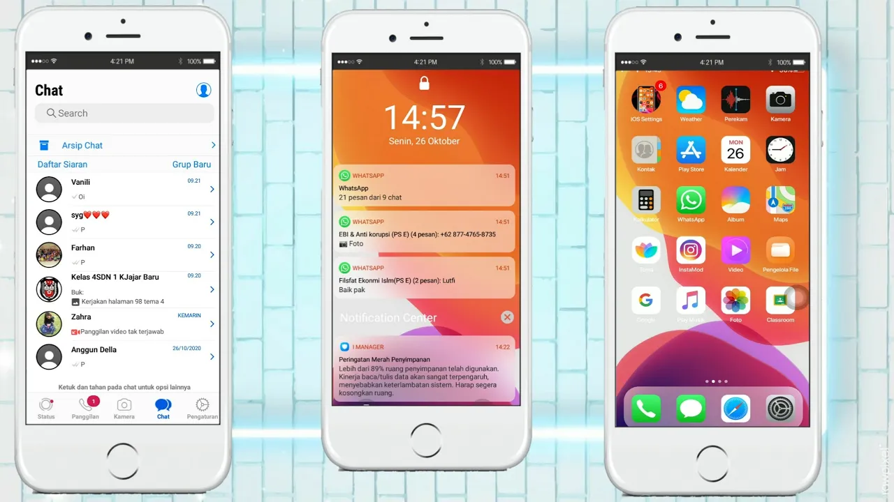 cara merubah tampilan android menjadi iPhone terbaru. 