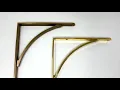 Unlacquered Brass Shelf Bracket