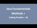 Coding Practice - 33 Methods Java Fundamentals NxtWave CCBP