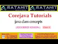 Java Tutorials java class concept by Mr Ratan class-01