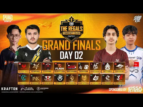 Video Thumbnail: 2026 PUBGM THE REGALS COMMUNITY CLASH - CHAPTER 2 | FINALS DAY - 2 | #4T #BTR #i8 #DRS #HORAA #FL