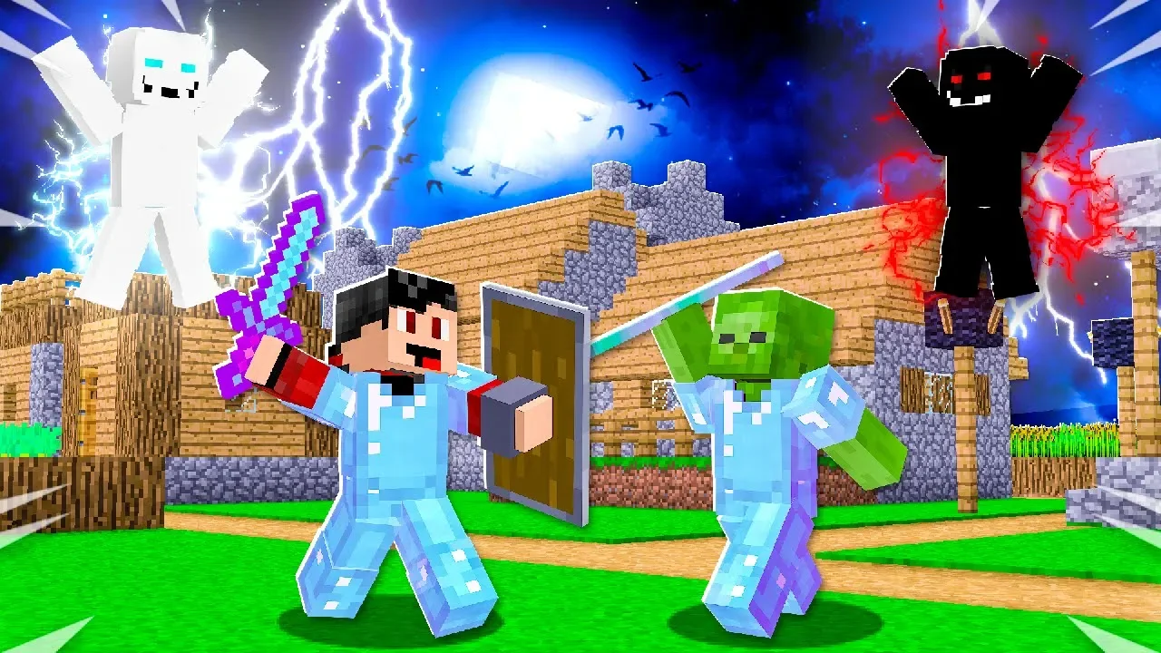 The SHIELD OF RAGE vs TRIDENT OF DARKNESS in Minecraft! (Realms SMP - Episode 35)