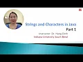 Strings and Characters in Java - Part 1
