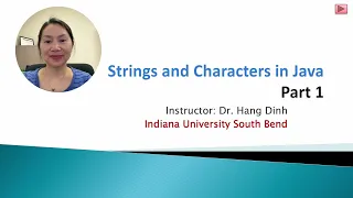 Strings and Characters in Java - Part 1