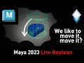 Maya 2023 sweet feature - Live Boolean