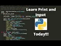 Python Print and Input functions python basics - Python programming for beginners