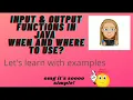 Input Output Functions Java Part-2