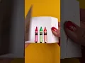 I drew the crayons with Crayola markers and colored pencils