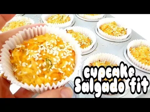 CUPCAKE SALGADO FIT COM FARINHA DE ARROZ