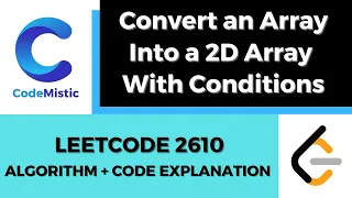 Convert an Array Into a 2D Array With Conditions Weekly Contest 339 LeetCode 2610