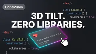Stop making boring cards Build this Pro 3D Parallax Card Vanilla JS CSS Hover Effect