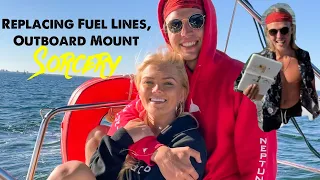 Replacing Fuel Lines, Outboard Mount Sorcery, Stuck in Fort Myers🤷🏼‍♀️ Ep. 11